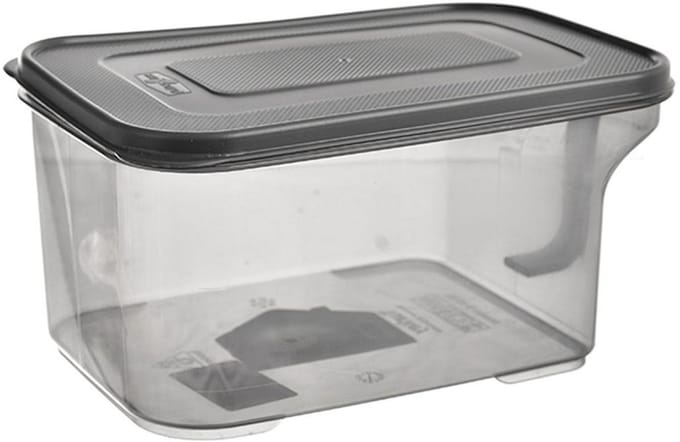 ORION - Pojemnik op voorraad GREY - 3,25L - Handvat - Transparant