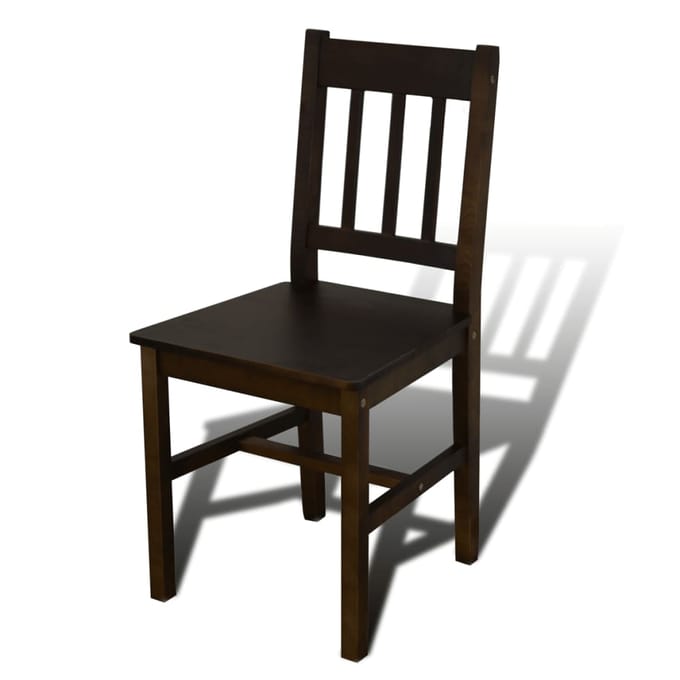 vidaXL - Eettafel - met - 4 - stoelen - hout - bruin