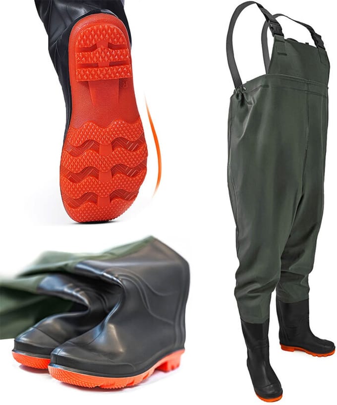 Hitbaits Omega Serie - Wadersbroeken - Waterdicht - Antislipzool - Khaki