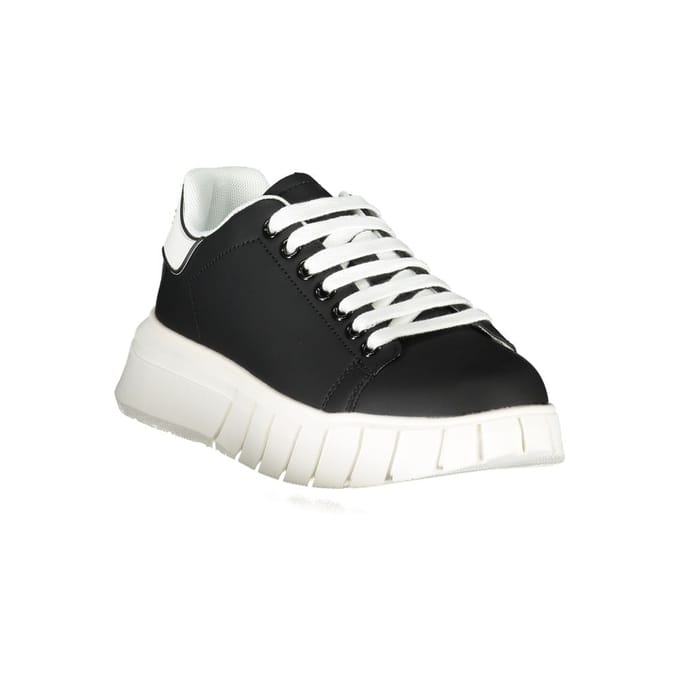 Gaelle Paris Zwarte Polyurethaan Heren Sneaker