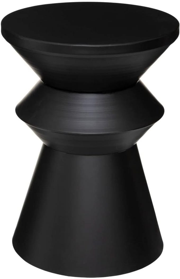 Ronde Salontafel Totem Zwart Metalen Frame