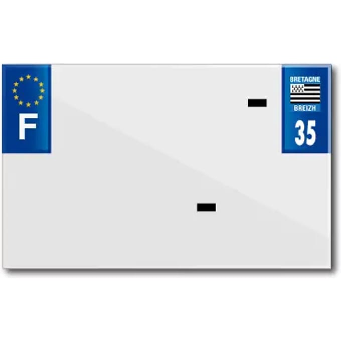 Blanco PVC nummerplaatstrip Top Plaq 35