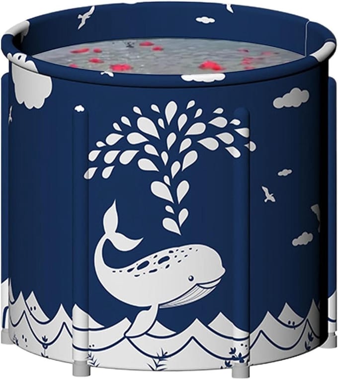 Opvouwbare Badkuip - Draagbaar Bad - Relax Bad - Spierherstel Ontspanning - Grote Capaciteit 120L - 70 x 65 cm - Multicolor
