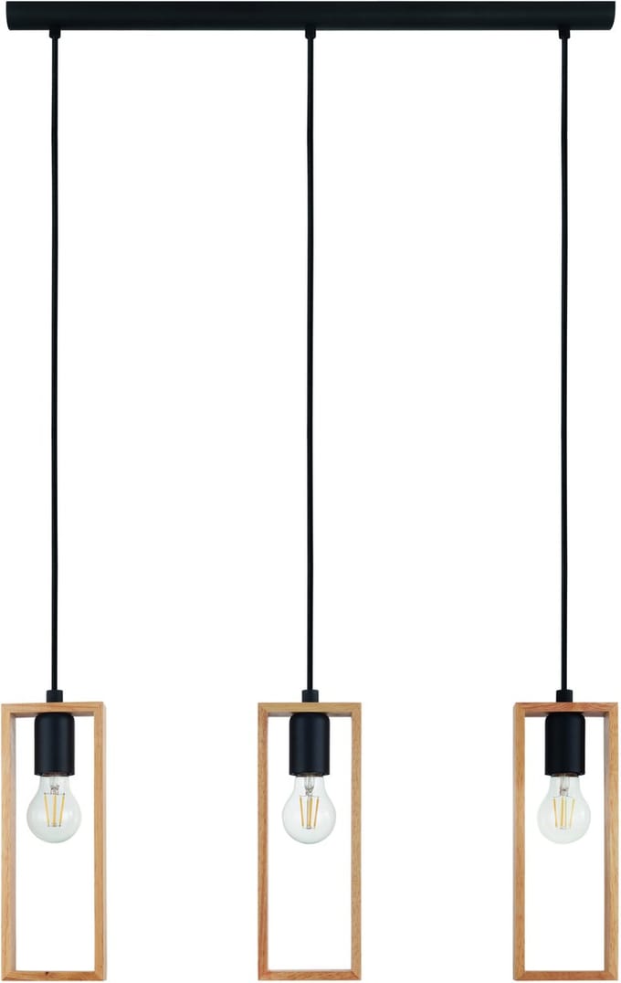 EGLO Littleton Hanglamp - E27 - 71 cm - Zwart|Bruin - Duurzaam