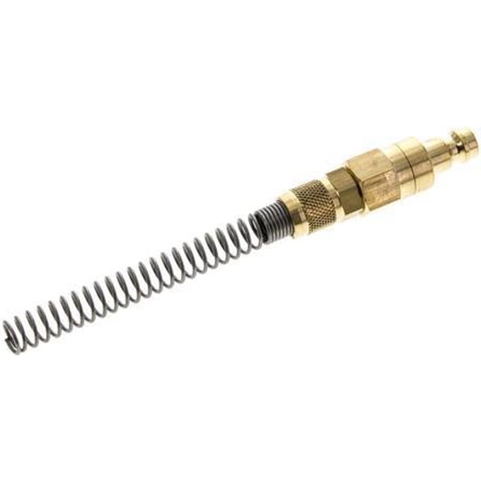 Messing DN 5 Luchtkoppeling Insteeknippel 4x6 mm Push-On Buigbescherming Double Shut-Off - CLP5-NPS-B-SV-4