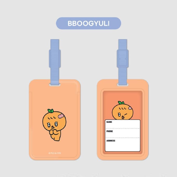 ÉTIQUETTE NOM MINITEEN, PRODUITS SEVENTEEN, KPOP, Officiel, Original, Authentique BBOOGYULI beige