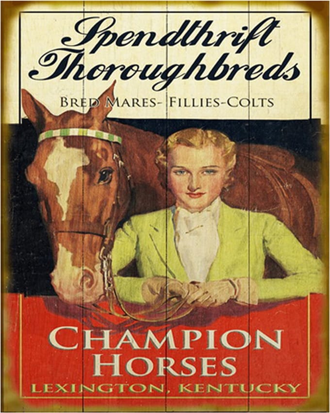 Clayre & Eef Tekstbord 20x25 cm Rood IJzer Paard