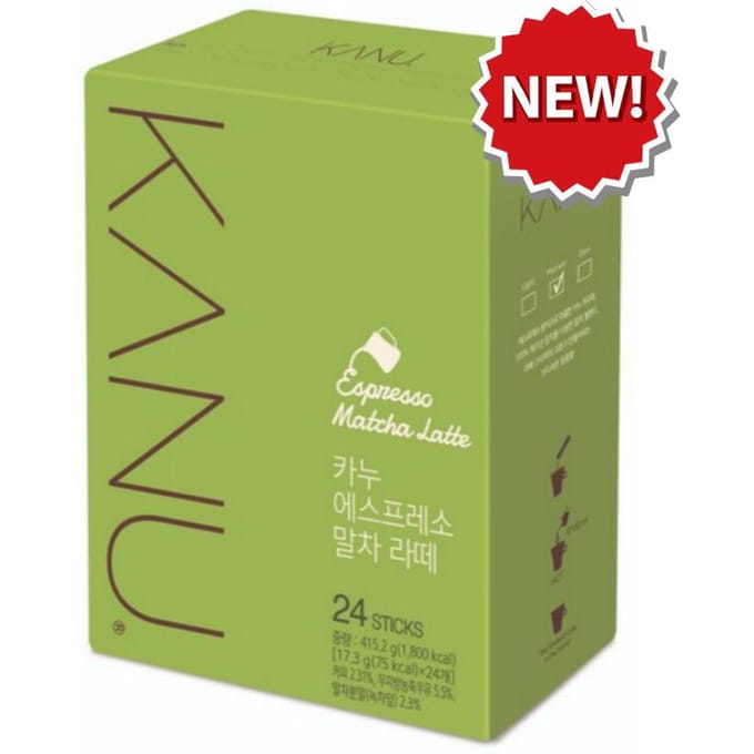 KANU Espresso Matcha Latte Mélange de café 17g x 24 sticks (Total 415,2 g) (3 Options) #24 sticks x 1boxes beige
