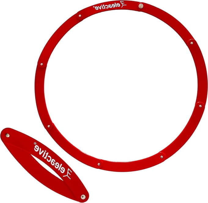 Petanque Cirkel - Boccia Ring - Wedstrijd Markeren - Opvouwbaar Ontwerp - 50 cm Diameter - Rood