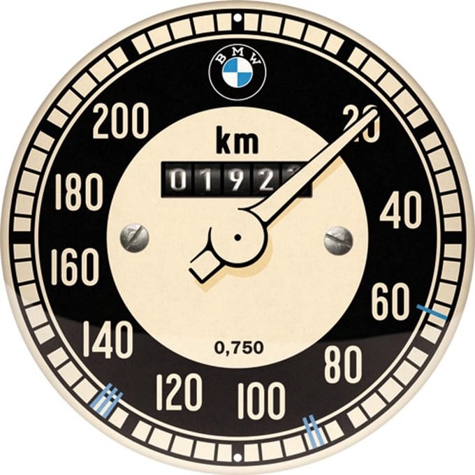 Wandbord Rond Round Sign - BMW Tachometer
