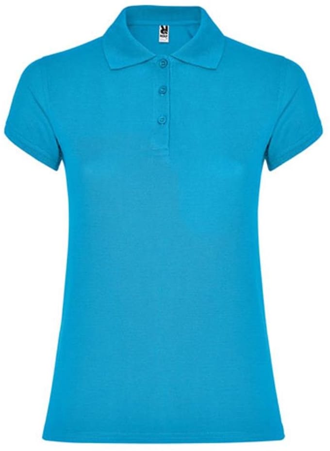 Roly - Star Dames Polo - Turquoise 12 maat XL