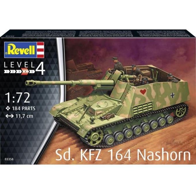 Revell Modelbouwpakket Militaire voertuigen - 03358 Sd.Kfz. 164 Nashorn - Panzerjäger Plastic - 1:72 - Modelbouw