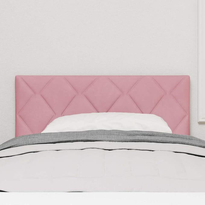 vidaXL - LED - Hoofdbord - Roze - 100 - cm - Fluweel
