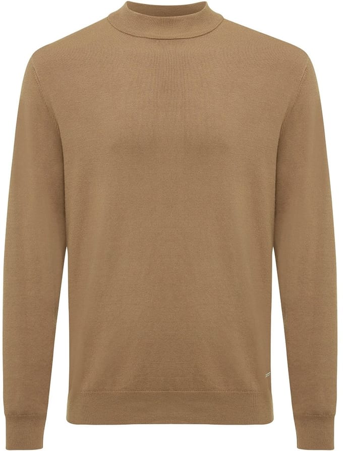 SAINT Stretch turtleneck Light brown (TRKWIE046 - 401)