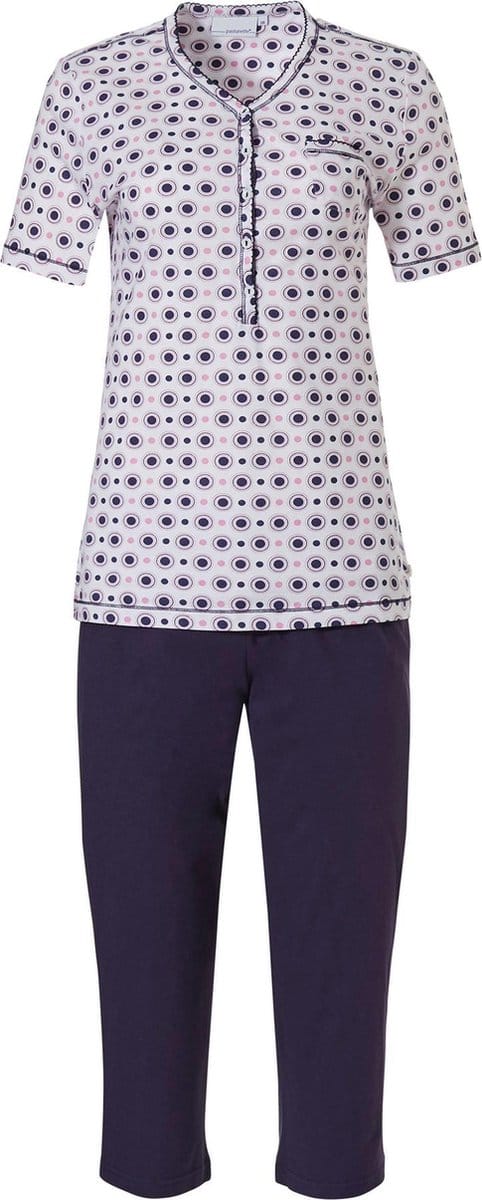 Pastunette dames shortama 3/4 broek Jill  - 52  - Blauw