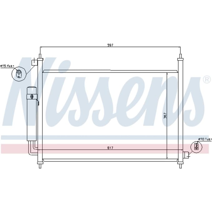 Condensor, airconditioning NISSENS 940064