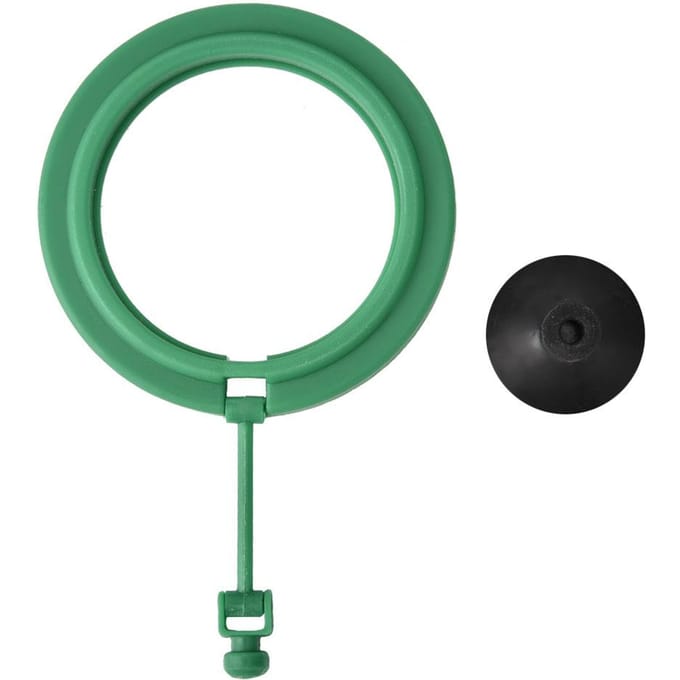 Ronde Aquarium Vis Voederring met Zuignap black