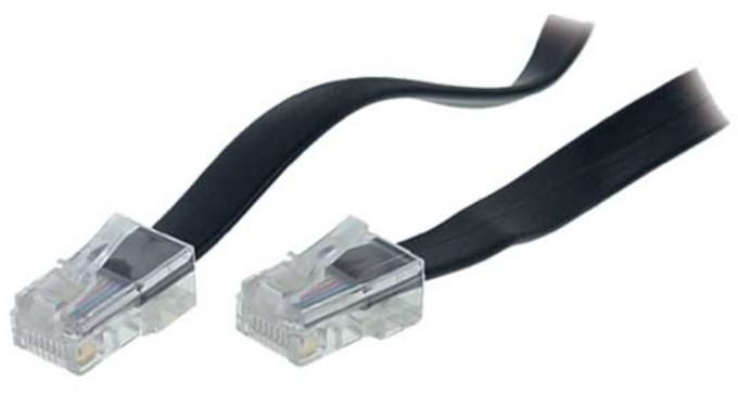 RJ45 - RJ45 8-aderige ISDN telefoonkabel / zwart - 3 meter