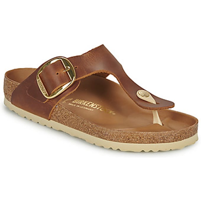 Birkenstock Gizeh Big Buckle Slippers - Dames - Cognac - Maat 41
