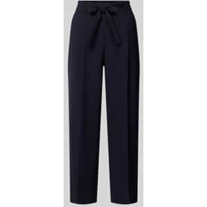 regular fit stoffen broek met riem