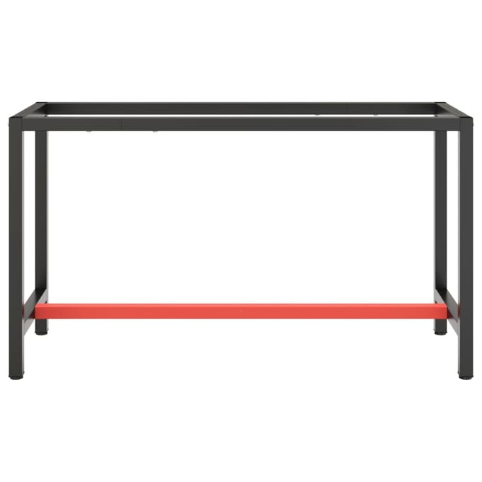 vidaXL - Werkbankframe - 140x50x79 - cm - metaal - matzwart - en - matrood