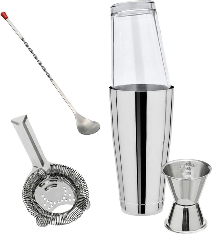 Cocktailset met Boston shaker en origineel mengglas