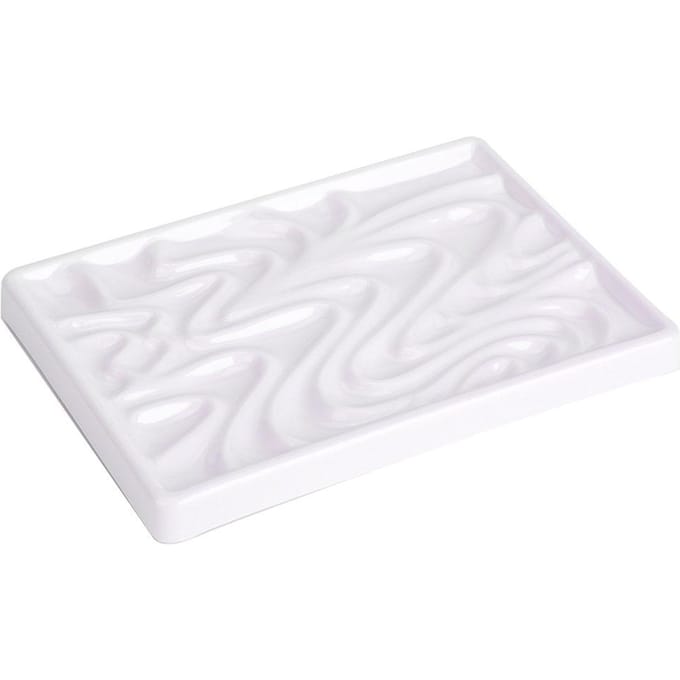 Verfpalet Golvend Imitatie Keramiek Vierkant Aquarel Professionele Kunstbenodigdheden white