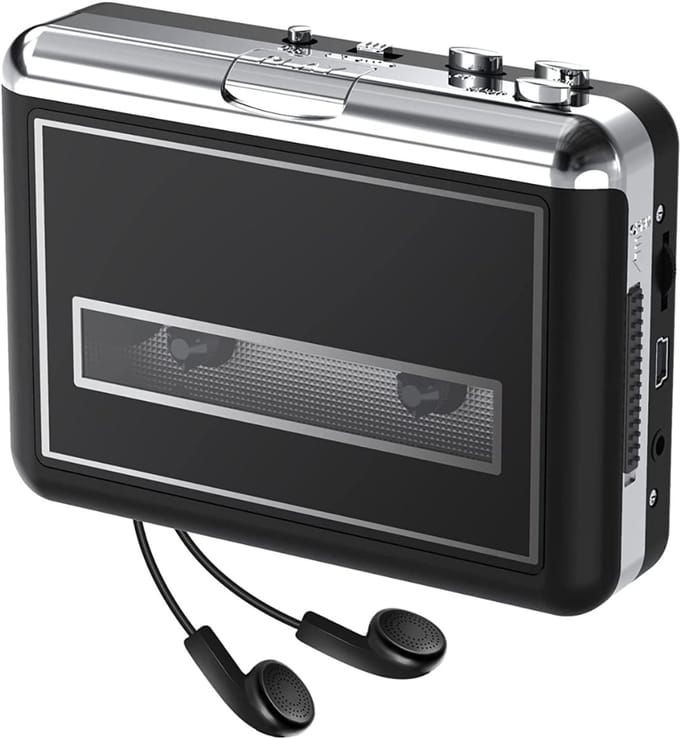 SNJY® Walkman - Casette Speler - Cassette Recorder - Zwart