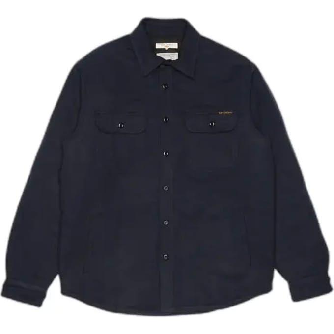 Nudie Jeans Glenn Overhemd Met Lange Mouwen Blauw M Man
