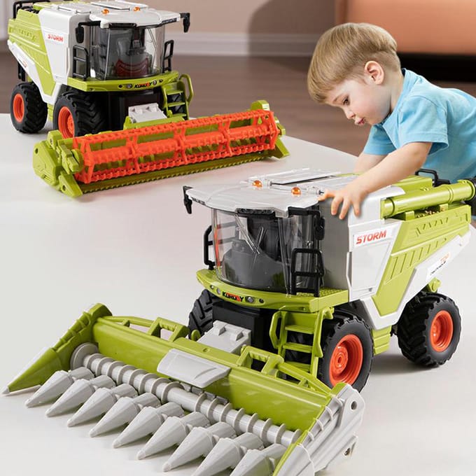 Afstandsbediening Harvester Speelgoed, 1:24 Schaal Spray Farm Speelgoed met Maïs Snijkop LED Lichten Geluid Type B 3Battery