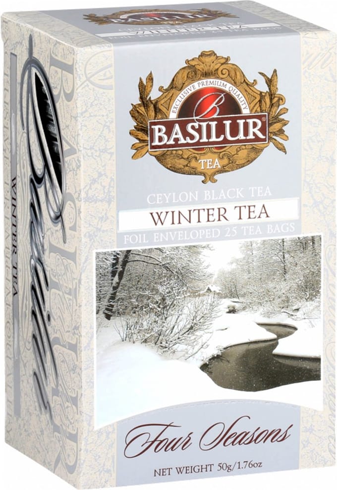BASILUR Winter Tea - Ceylon zwarte thee met cranberryfruit in zakjes, 25x2g