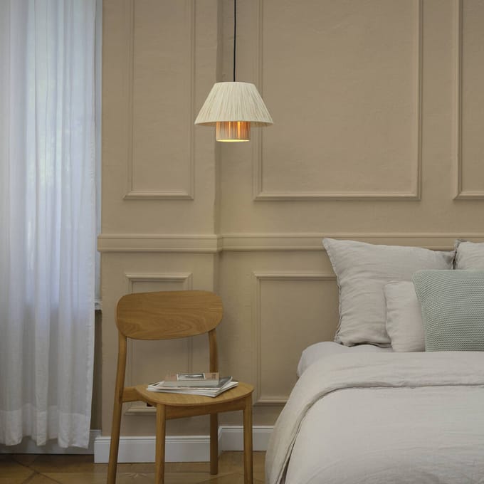 OSRAM Decor decoratieve hanglamp met bamboe lampenkap, 280 mm, E27 fitting, IP20, bruin