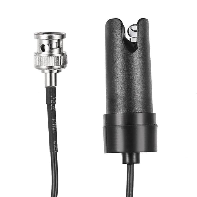 BNC Elektrode Sonde Connector Hydroponische PH Aquarium Controller Meter Nieuw zwart