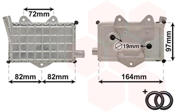 Van Wezel - OLIEKOELER VOOR MERCEDES BENZ VITO 1995-2003 6011800065