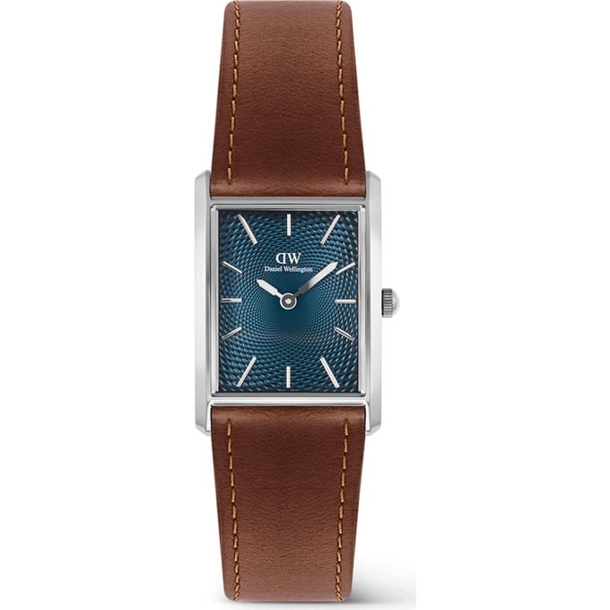 Daniel Wellington DW Watch Bound Light Brown Arctic Guilloché Silver 24x35mm