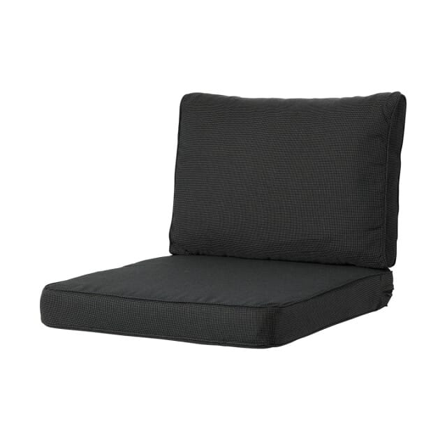 Madison - Lounge Rugkussen Rib black - Ca. 40x60 cm - Set van 2
