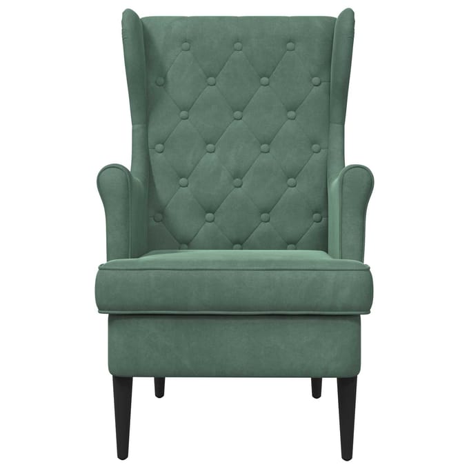 vidaXL - Fauteuil - Zeegroen - Fluweel