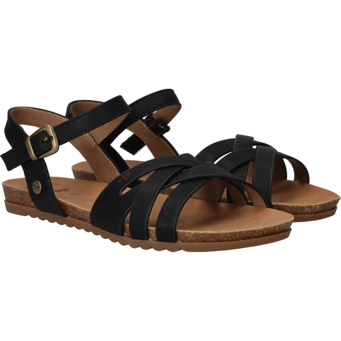 Mustang Sandalen Plat Sandalen Plat - zwart - Maat 36