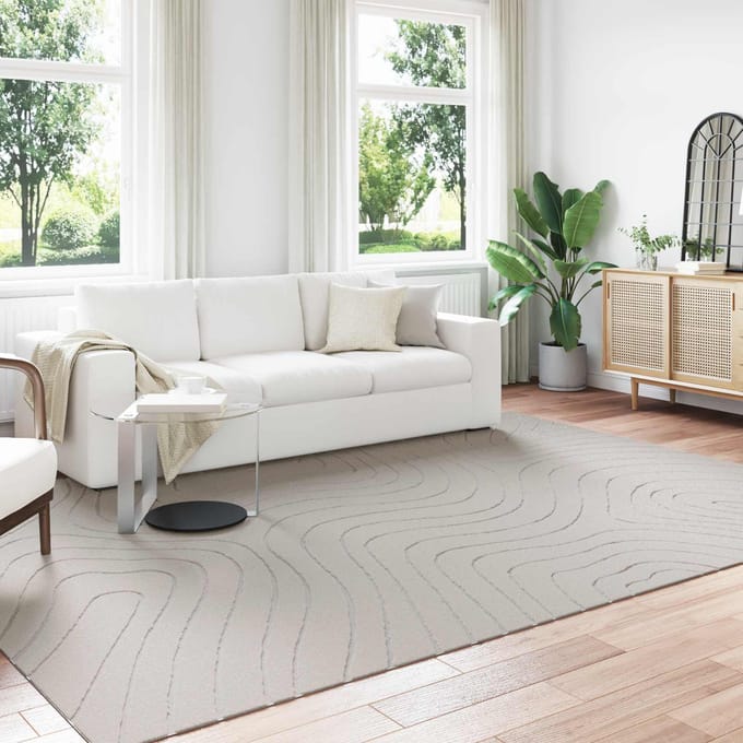 vidaXL - Binnen- - en - buitenkleed - PALMERAS - Crème - 280 - x - 200 - cm - Polyester