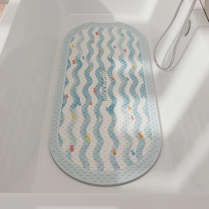 Tapis de bain en PVC souple 40 x 100 cm, antidérapant, avec ventouses, pour massage 40X100CM