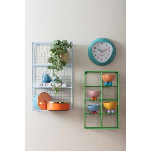 Karlsson wandklok funky vibes turquoise blue- Ø25,5cm