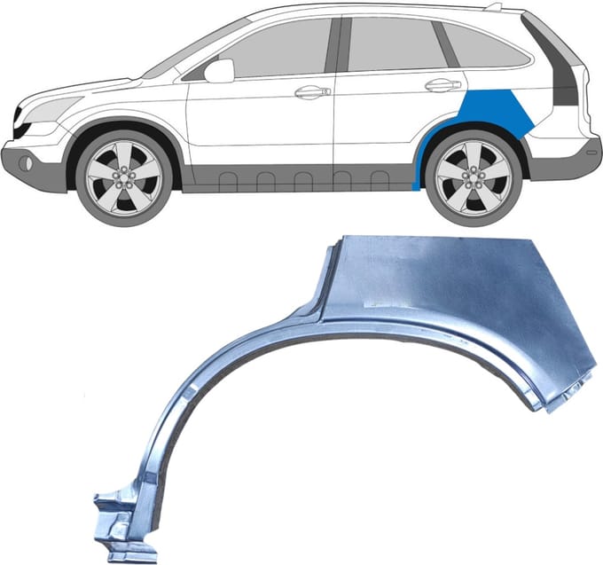 Reparatiepaneel achterspatbord voor Honda CR-V 2006-2011 / Links
