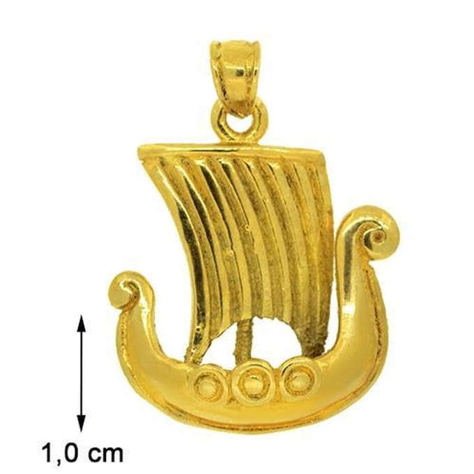 Blinx Jewels Vergulden Hanger Vikingsschip