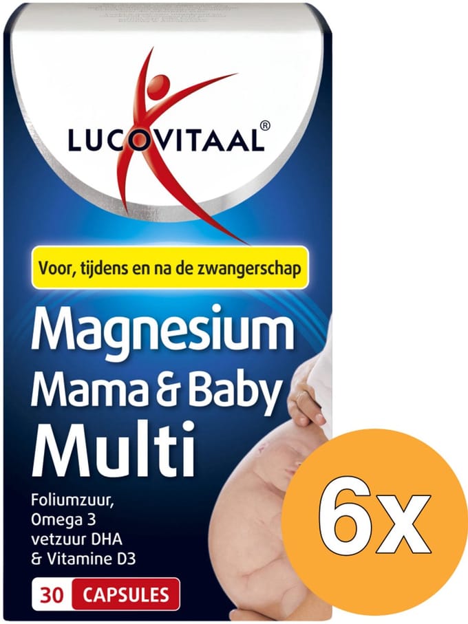 6x Lucovitaal Magnesium Mama & Baby Multi (30 capsules)