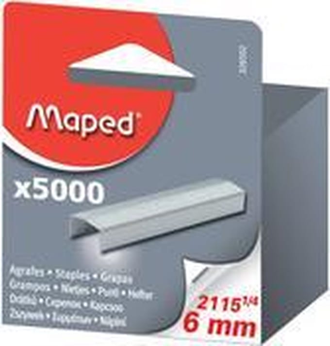 Maped nietjes BB 8/4, verkoperd, grootverpakking