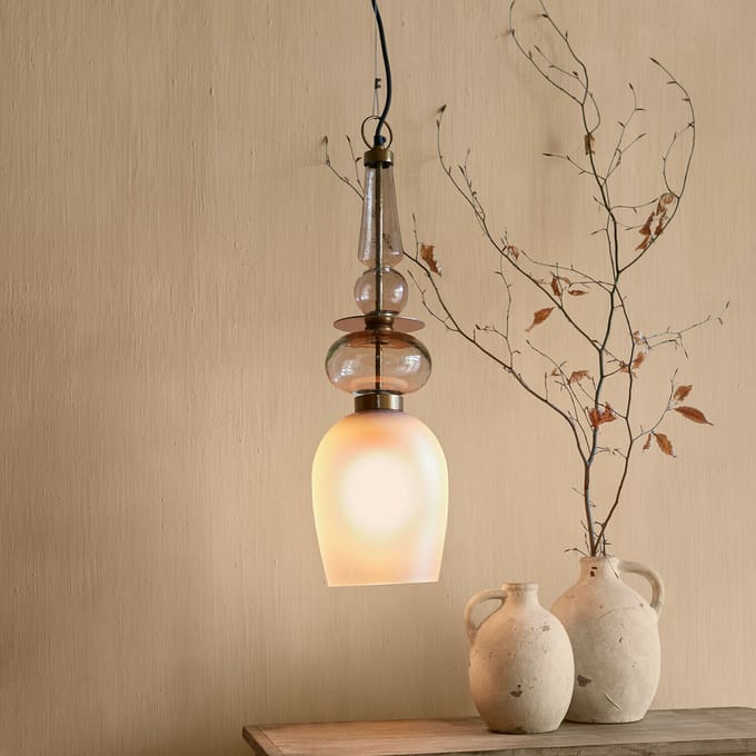 LOBERON Hanglamp Vélomiane helder/antiekmessing