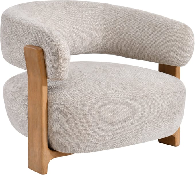 PTMD Mire Cream Fauteuil Legacy 15 Dove Rubber Wood