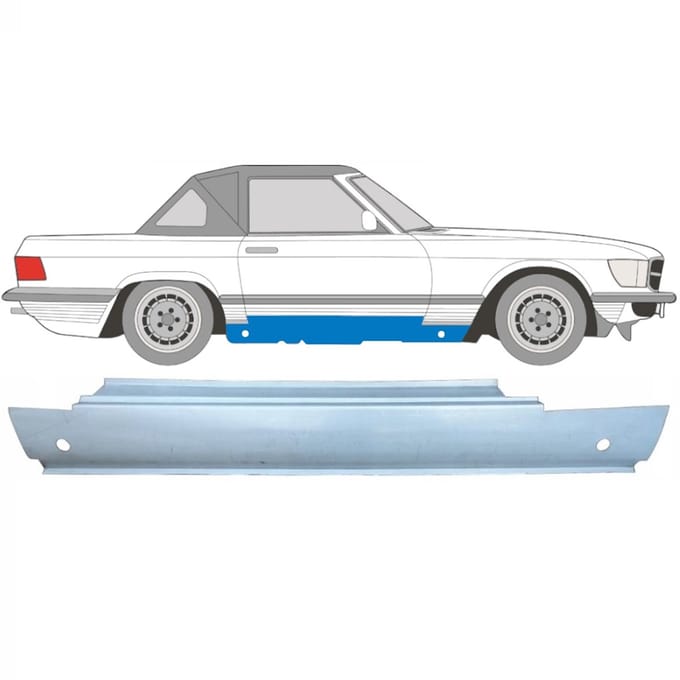 Volledige dorpel voor Mercedes SL-Class 1971-1989 / Rechts