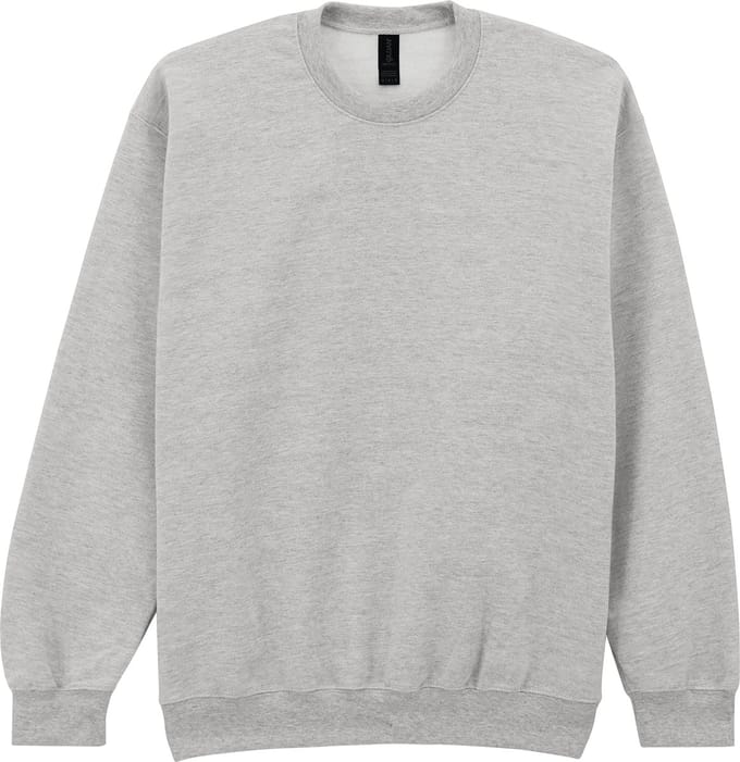 Gildan - Softstyle Midweight Fleece Crewneck Sweater - Ash Grey (Heather) maat M