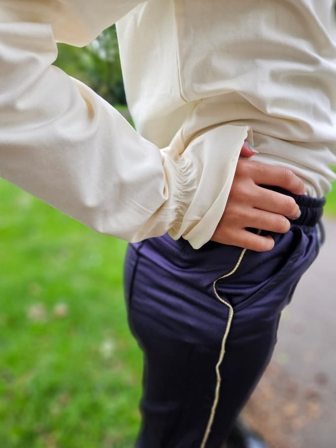 Funkle Meisjes Longsleeve roomwit met broderie